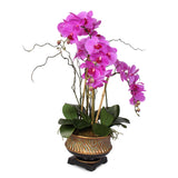 Parisian Chic Purple Real Touch Orchid Arrangement in Gilded Vase #43D