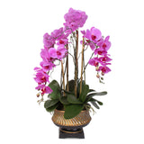Parisian Chic Purple Real Touch Orchid Arrangement in Gilded Vase #43D