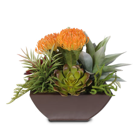 Tropical Artificial Succulents in a Metal Container #61E